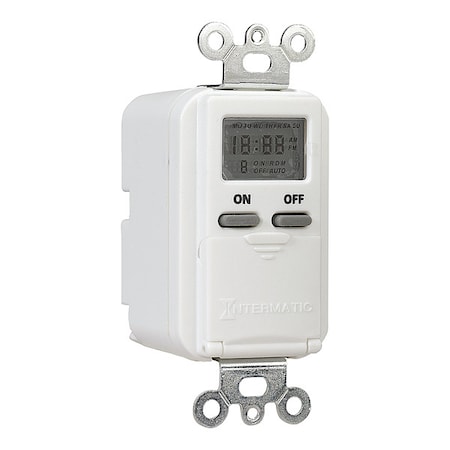 Digital Timer, 7-Day, SPST, 120 V, White MPN:EI500WC