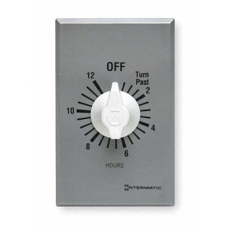 Spring-Wound Timer, Silver, 120/277V AC MPN:FF12H8