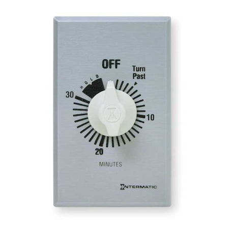 Spring-Wound Timer, Silver, 120/277V AC MPN:FF30MC