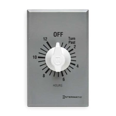 Timer, Spring Wound, 12 Hr, DPST, Silver MPN:FF412H