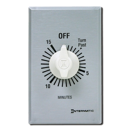 Timer, Spring Wound, 15 Min, DPST, Silver MPN:FF415M