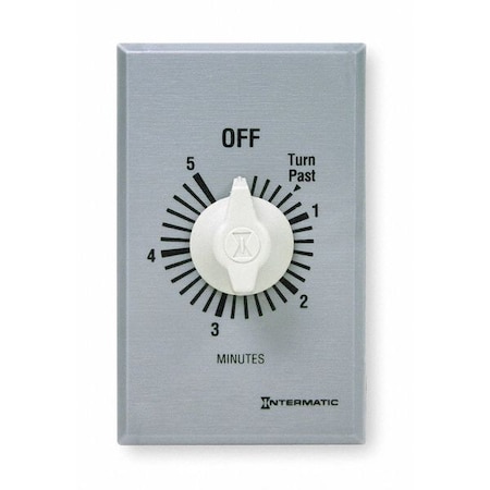 Spring-Wound Timer, Silver, 277V AC MPN:FF5M