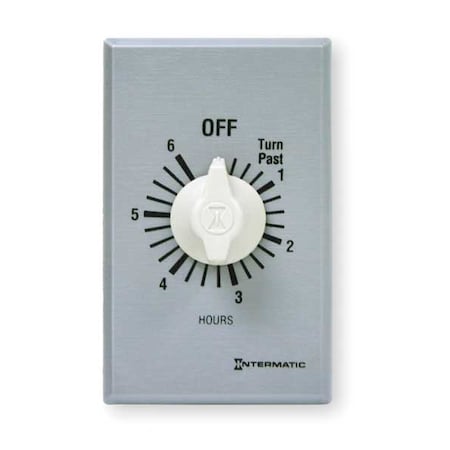 Spring-Wound Timer, Silver, 277V AC MPN:FF6H