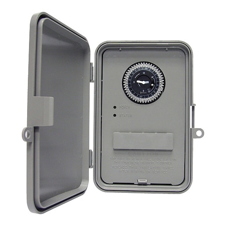 ElectromechanicalTimer, 24hr, Gray, Plastic MPN:GM40AV