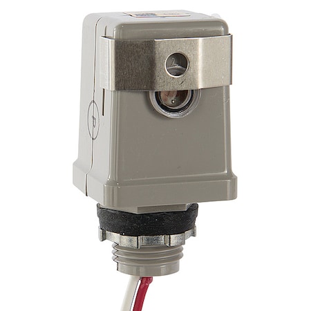 Fluorescent, HID, Incandescent Photocontrol, 1, 800 W, Gray, 90 sec Max, 30 sec Min MPN:K4121C