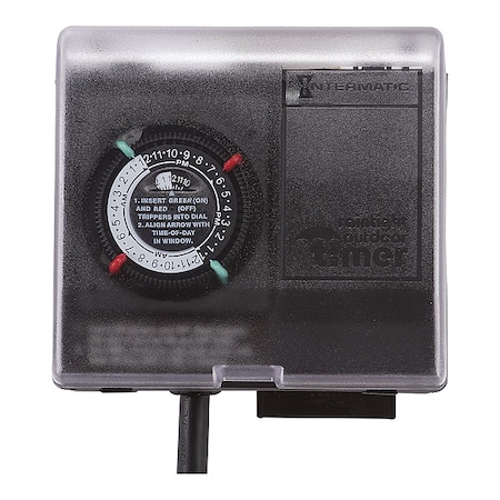 Outdr Mech Plug-In Timer w Built-In Encl MPN:P1131