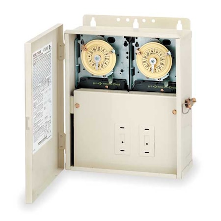 ElectromechanicalTimer, 24hr, Beige, Metal MPN:T10404R