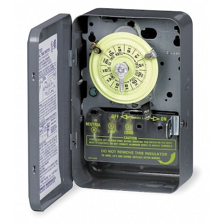 Electromechanical Timer, 24 Hour, Dpst MPN:T173