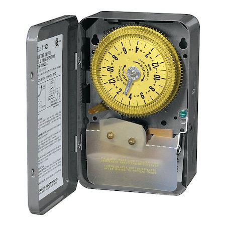 Electromechanical Timer, 24 hr, SPDT, Metal MPN:T1905E
