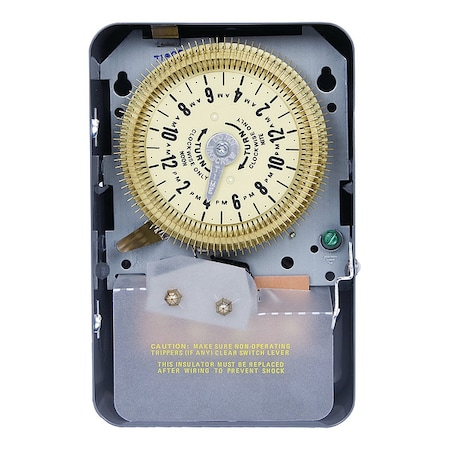 Electromechanical Timer, 24 hr, SPDT, Metal MPN:T1906