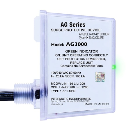 Surge Protection Device, 1 Phase, 120/240V MPN:AG3000