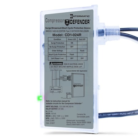 Surge Protection Device, 1 Phase, 120/240V AC MPN:CD1-024R
