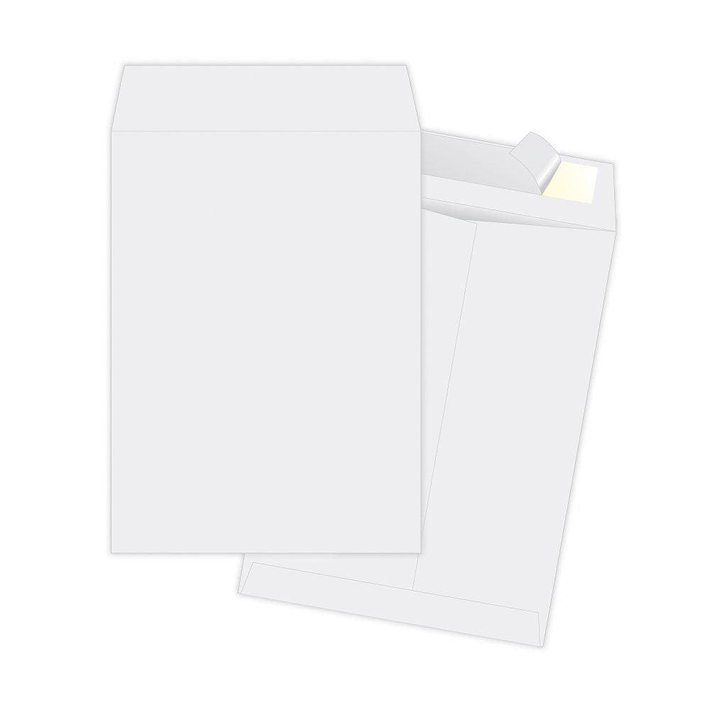 Quality Park Ship-Lite Catalog Envelopes, 9in x 12in, Self-Adhesive, White, Box Of 100 (Min Order Qty 3) MPN:S3610
