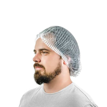 SMS Pleated Bouffant Cap, SMS, 21 in Dia., White, M, 1000 PK MPN:210NW-21PL