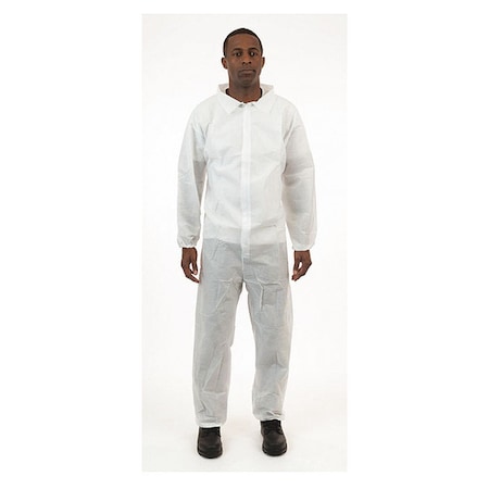 Disposable Coverallss, Collared Coverall, 3XL, SMS, Elastic Wrist, Elastic Ankle, Serged Seam MPN:2223-3XL