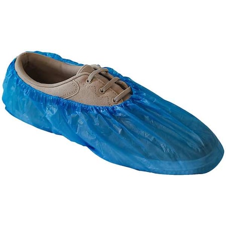 Disposable Shoe Covers, CPE, Blue, Slip Resistant Sole: Yes, XL MPN:3602B