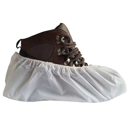 Disposable Shoe Covers, CPE, White, Slip Resistant Sole: Yes, Universal MPN:3607