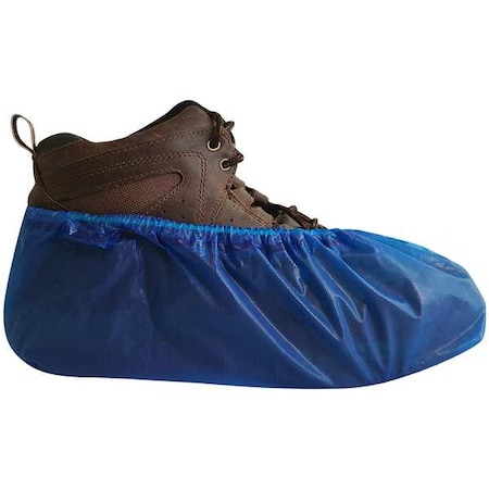 Disposable Shoe Covers, CPE, Blue, Slip Resistant Sole: Yes, Universal MPN:3607B