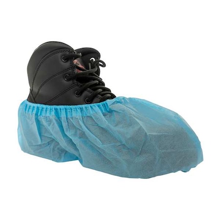 Disposable Shoe Covers, Non-Woven Laminate, Blue, Slip Resistant Sole: Yes, L MPN:3701B