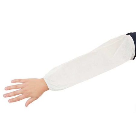 Body Filter 95+® Protective Sleeves, 18 in Length, 0.47 mm Thick, Serged Seam, White, 200 PK MPN:4065