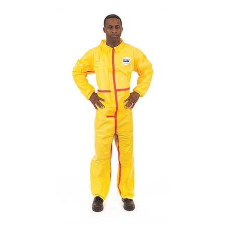Chemical Resistant Coveralls, S, Yellow, 6 PK MPN:7013YT-S