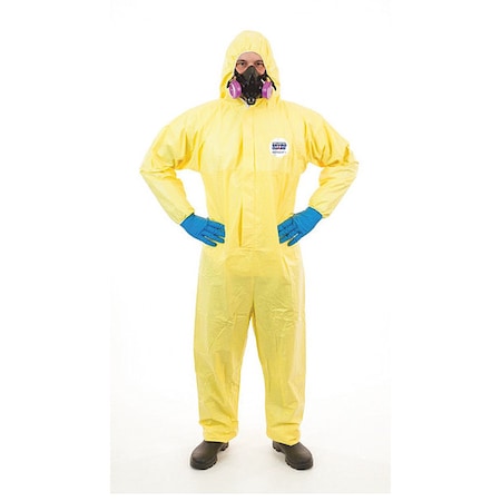 Chemical Resistant Coveralls, S, Yellow, 12 PK MPN:7015YS-S