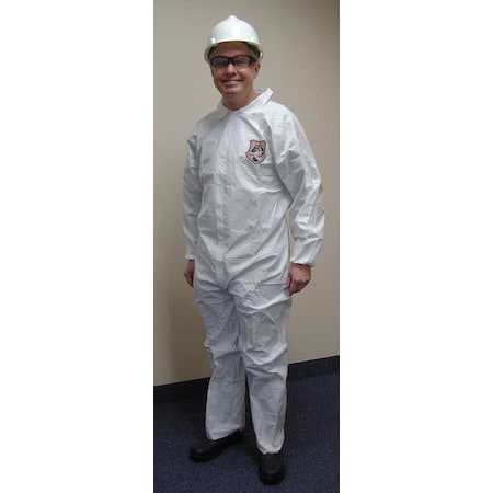 Disposable Coveralls, M, White, Microguard MP®, zipper MPN:8012-M