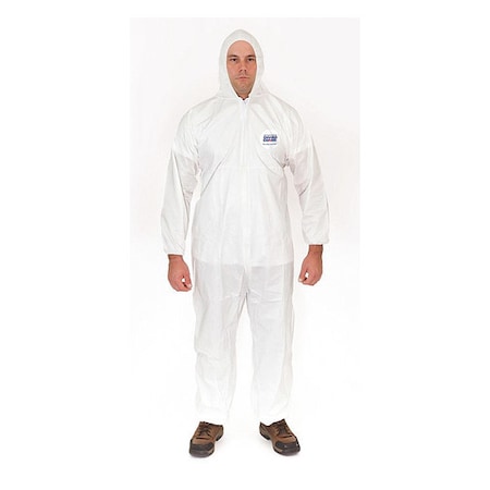 Disposable Coverallss, Hooded Coverall, S, Microporous Laminate, Elastic Wrist, Elastic Ankle MPN:8015-S