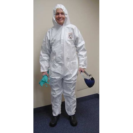 Disposable Coverallss, Hooded Coverall, XL, Microporous Laminate, Elastic Wrist, Elastic Ankle MPN:8015-XL