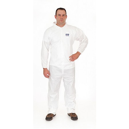 Coverall, Elastic Wrist/4XL, White, PK25 MPN:8112-4XL