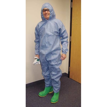 Coverall, 2X-Large, Flame Resistant Fabric, Zipper with Storm Flap, Elastic Cuff, Serged Seam MPN:9015-2XL