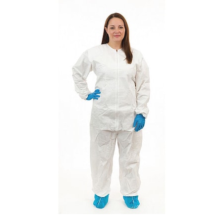 Disposable Coverallss, Collared Coverall, S, Non-Woven Laminate, Elastic Wrist, Elastic Ankle MPN:CE11013CIS-S