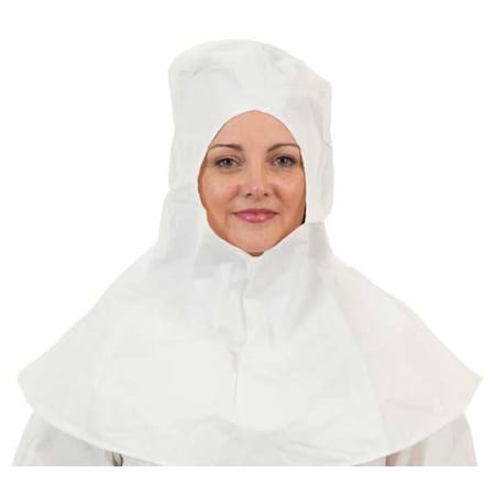 Sterle Hood, Individually Packaged, Non-Woven Laminate, Bound Seam, White, 100 PK MPN:CE11063CIS
