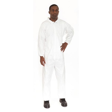 Disposable Coveralls, M, White, MicroGuard CE®, zipper MPN:CE8013CI-M