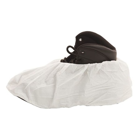 Disposable Shoe Covers, Microporous, White, Slip Resistant Sole: Yes, XL MPN:CE8105CI-XL