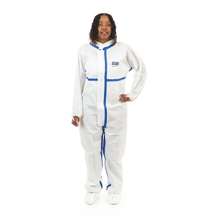 Disposable Coverallss, Collared Coverall, S, Non-Woven Laminate, Elastic Wrist, Elastic Ankle MPN:W2502-S