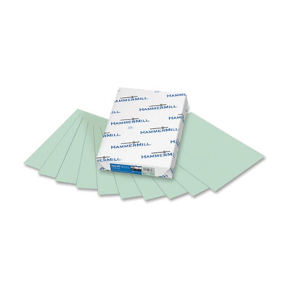Hammermill Fore Super-Premium Color Copier Paper, Letter Size (8 1/2in x 11in), Ream Of 500 Sheets, 20 Lb, 30% Recycled, Green (Min Order Qty 4) MPN:103366
