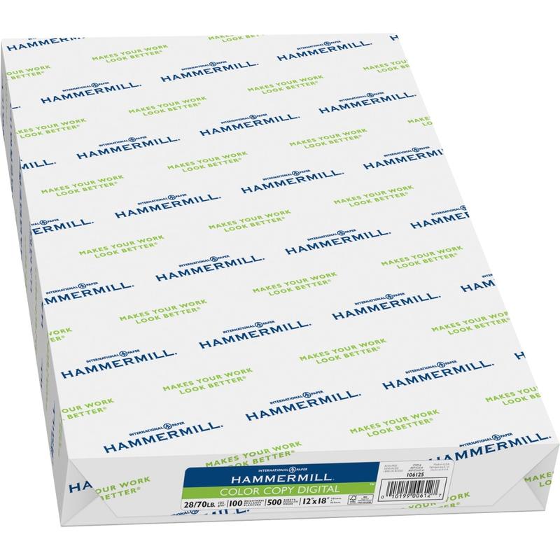 Hammermill Color Multi-Use Printer & Copy Paper, 1 Ream, White, Ultra Tabloid Extra (18in x 12in), 500 Sheets Per Ream, 28 Lb, 100 Brightness MPN:106125
