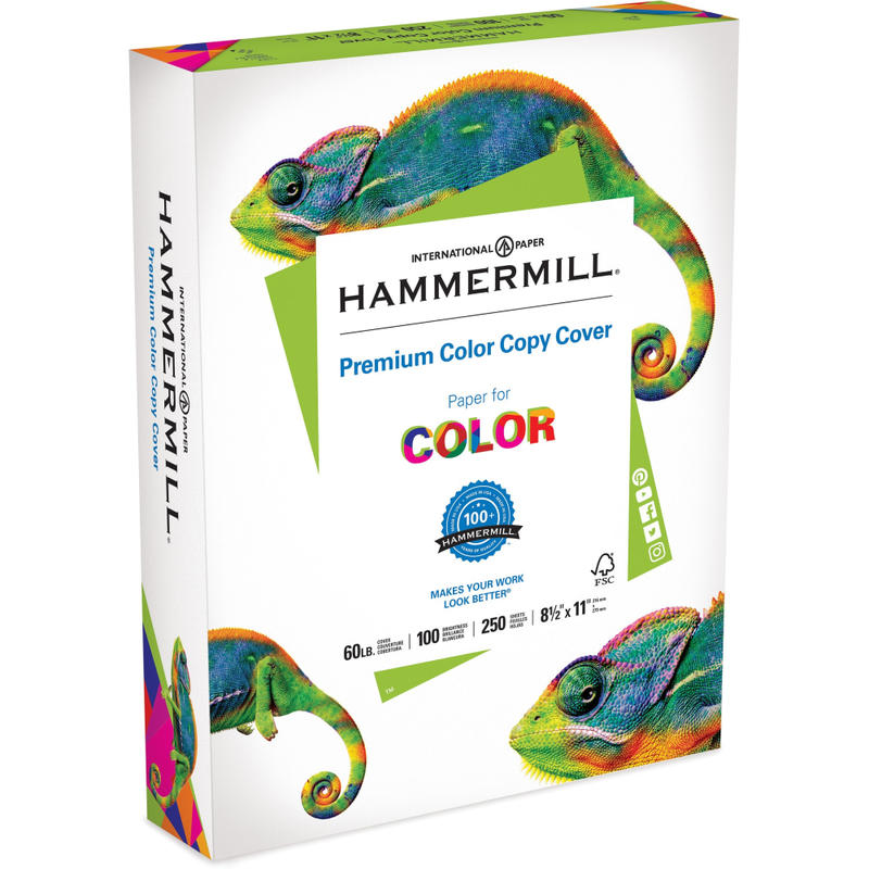 Hammermill Color Card Stock, White, Letter (8.5in x 11in), 60 Lb, Pack Of 250 MPN:122549