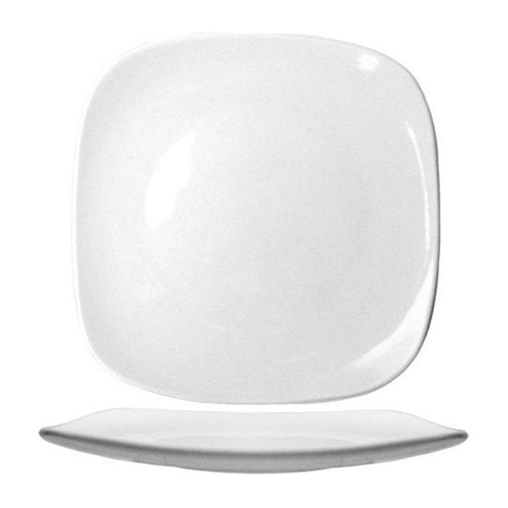 International Tableware Quad Square Fine Porcelain Plates, 9-3/4in, White, Set Of 24 Plates MPN:QP-9
