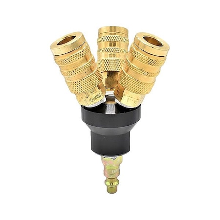 Pipe Manifold Fitting, Brass, 1/4 in MPN:FPM44-KH4BS