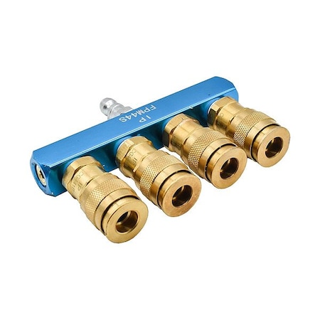 Pipe Manifold Fitting, Brass, 1/4 in MPN:FPM44S-KG4AB