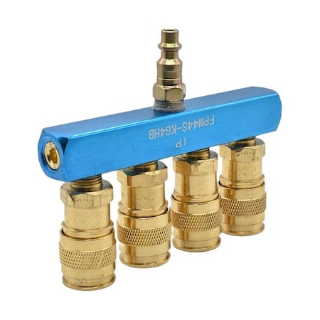 Pipe Manifold Fitting, Brass, 1/4 in MPN:FPM44S-KG4HB