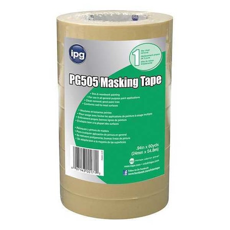 Orange Crepe Paper, 24mmx54.8m, PK36, 24mm W x 54.8m L, 5.8 mil Thick, Orange, 36 PK MPN:PG505