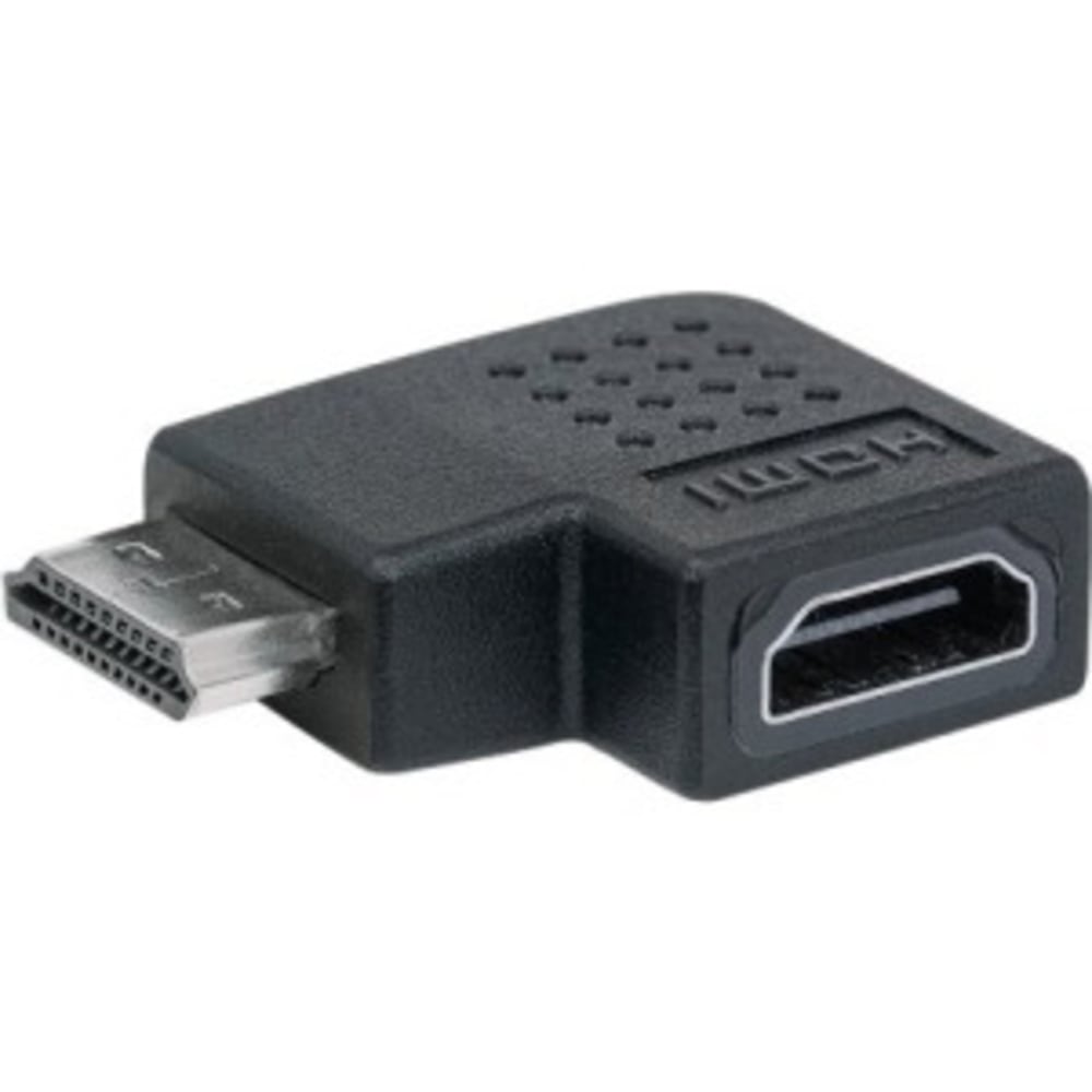 Manhattan Right 90 deg. Angle HDMI A Female To A Male Adapter (Min Order Qty 12) MPN:353496