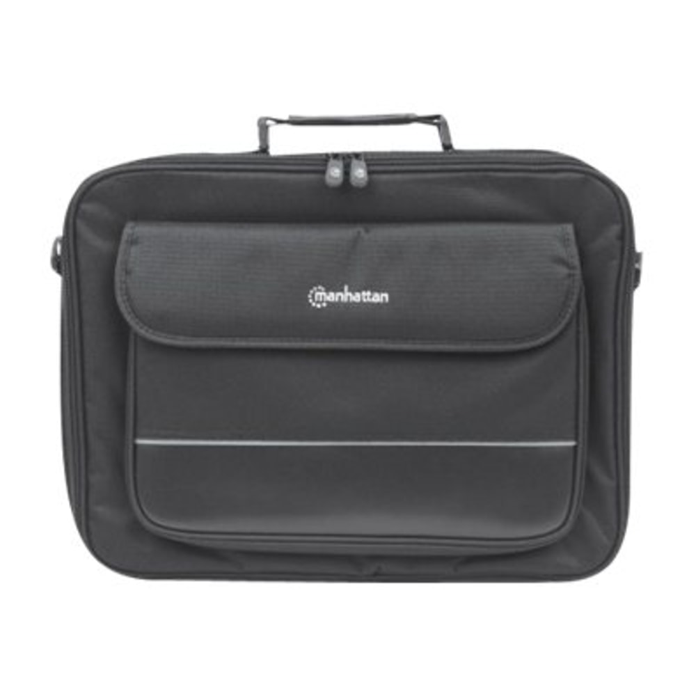 Manhattan Empire Notebook Computer Briefcase With 17in Laptop Pocket, 5-1/2inH x 17inW x 3inD, Black MPN:421560