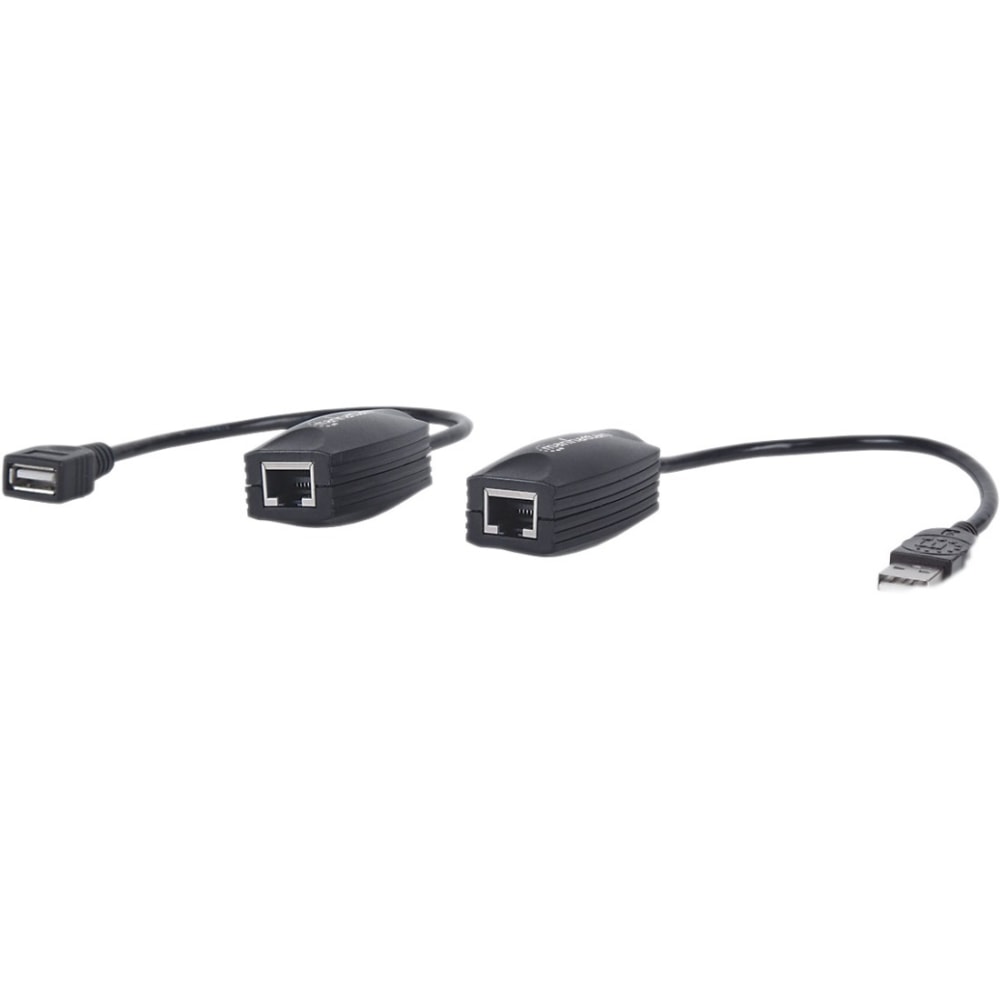 Manhattan USB-A Line Extender, for use with RJ45 network cable (not included), extends USB Device up to 60m MPN:179300