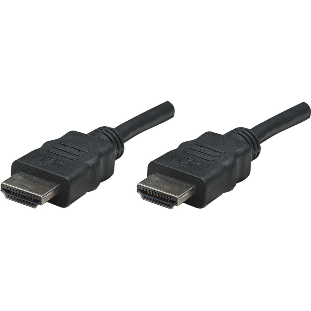 Manhattan HDMI Cable, 1080p@60Hz (High Speed), 7.5m, Male to Male, Black, Fully Shielded, Gold Plated Contacts, Lifetime Warranty, Polybag - 308441 MPN:308441