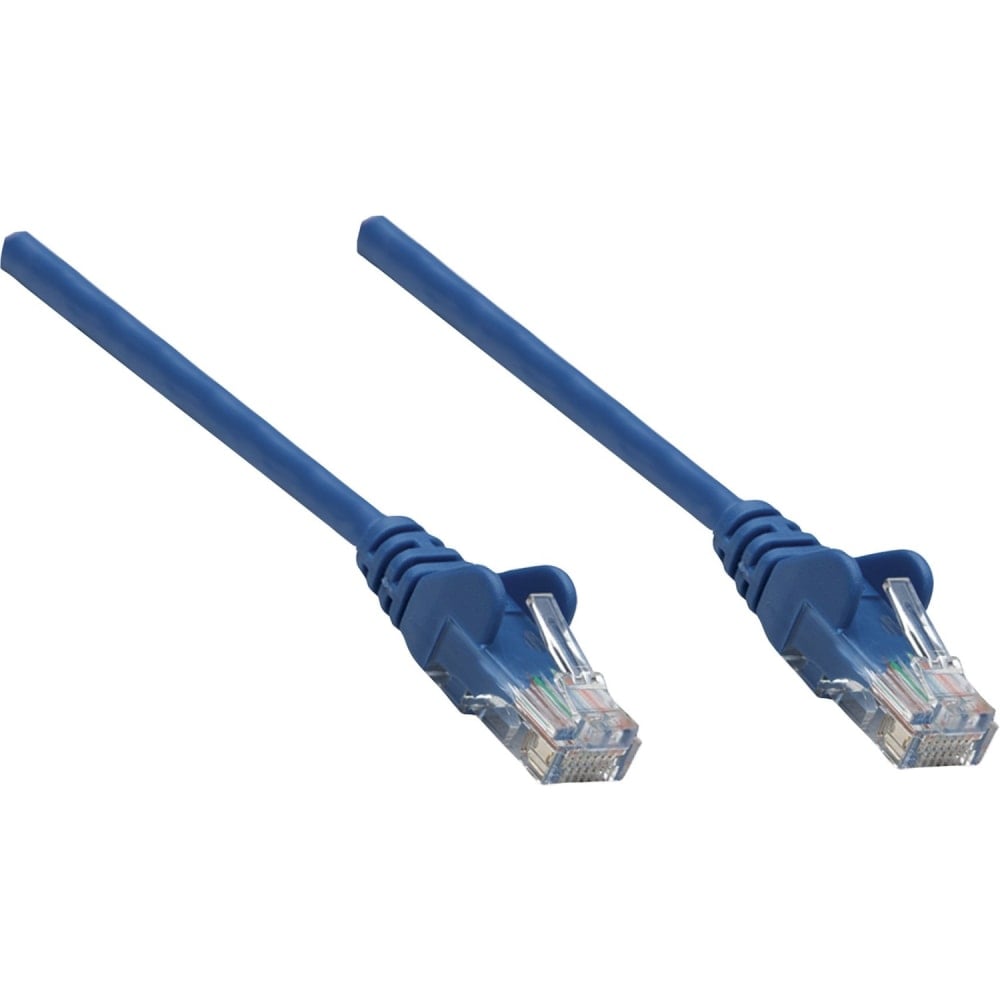 Intellinet - Patch cable - RJ-45 (M) to RJ-45 (M) - 98 ft - UTP - CAT 5e - molded, snagless - blue (Min Order Qty 3) MPN:320634