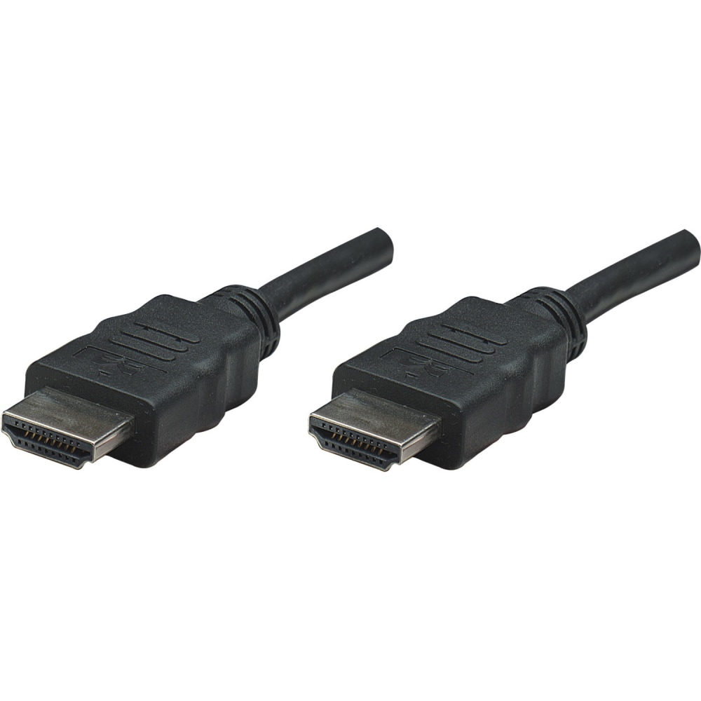 Manhattan HDMI Cable, 1080p@60Hz (High Speed), 10m, Male to Male, Black, Fully Shielded, Gold Plated Contacts, Lifetime Warranty, Polybag - 322539 MPN:322539